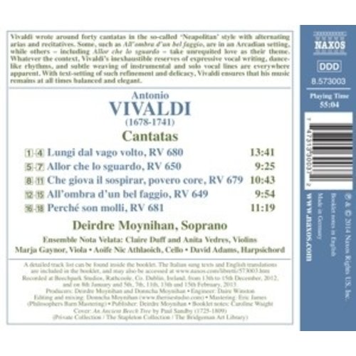 Naxos Vivaldi,Lungi Dal Vago Volto, Rv 680 . Allor Che L