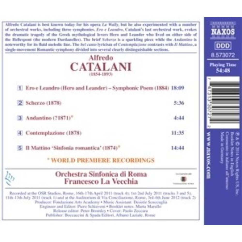 Naxos Catalani,Ero E Leandro, Scherzo, Andantino, Contem