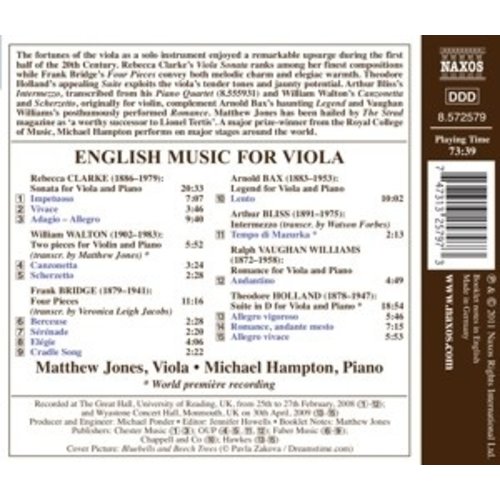 Naxos English Music For Viola