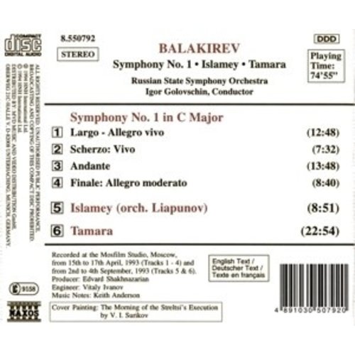 Naxos Balakirev: Symphony 1 Etc.