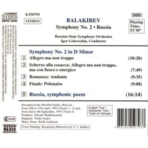 Naxos Balakirev: Symphony 2 Etc.