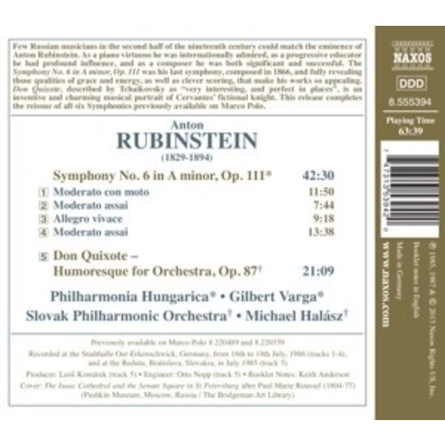 Naxos Rubinstein-Symphony N.6 In A Min., Op 111