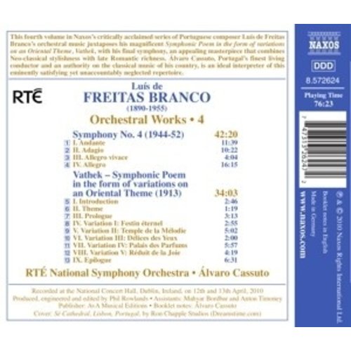 Naxos Freitas Branco: Orchestr. Works 4