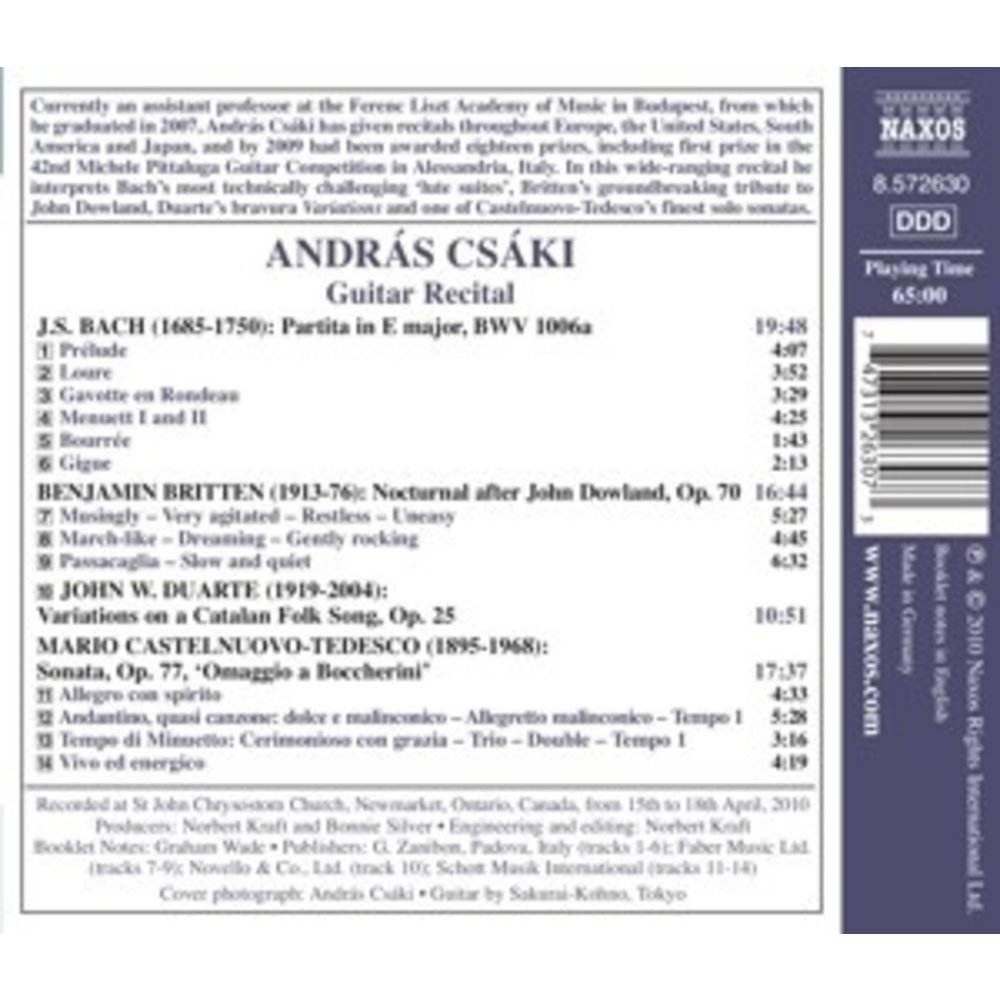 Naxos Csaki: Guitar Recital