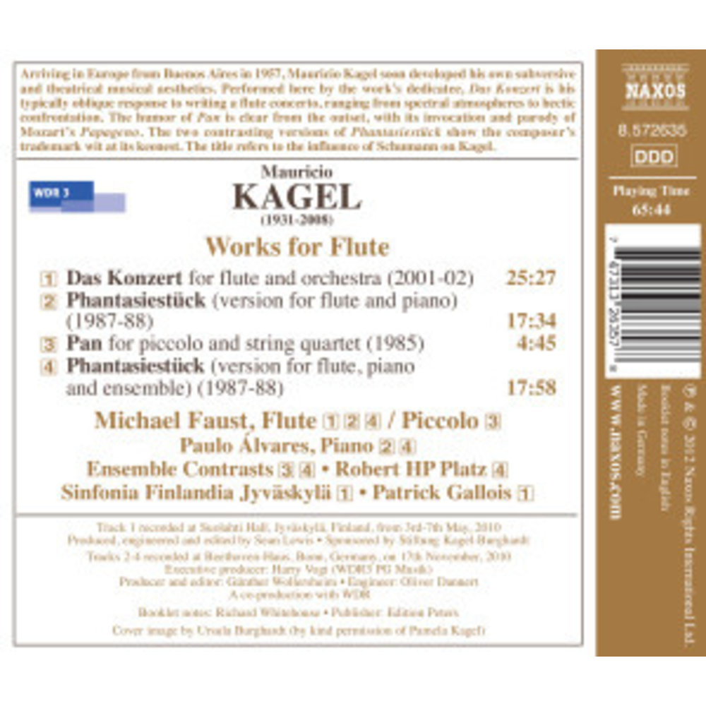 Naxos Kagel: Works For Flute