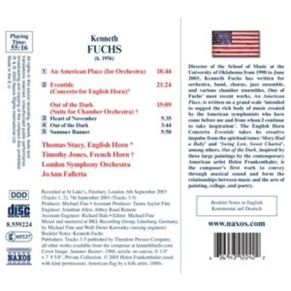 Naxos Fuchs:an American Place.eventi