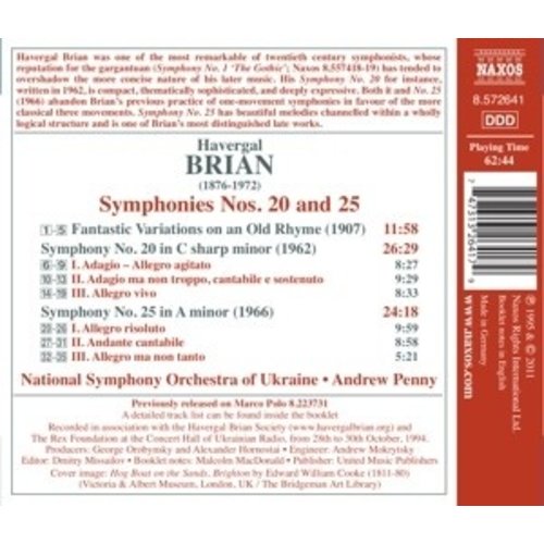 Naxos Brian: Symphonies 20+25