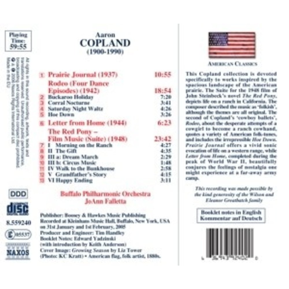 Naxos Copland: Prairie Journal / The