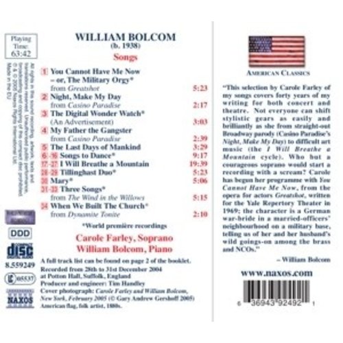 Naxos Bolcom: Songs