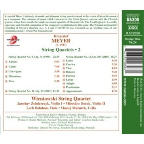 Naxos Meyer: String Quartets 9,11,12