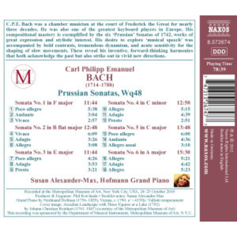 Naxos Cpe Bach: Prussian Sonatas