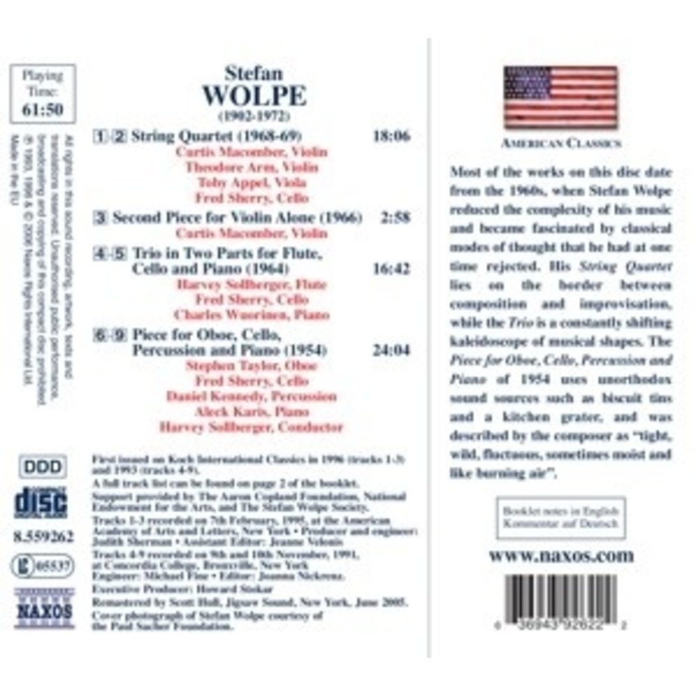 Naxos Wolpe: String Quartet