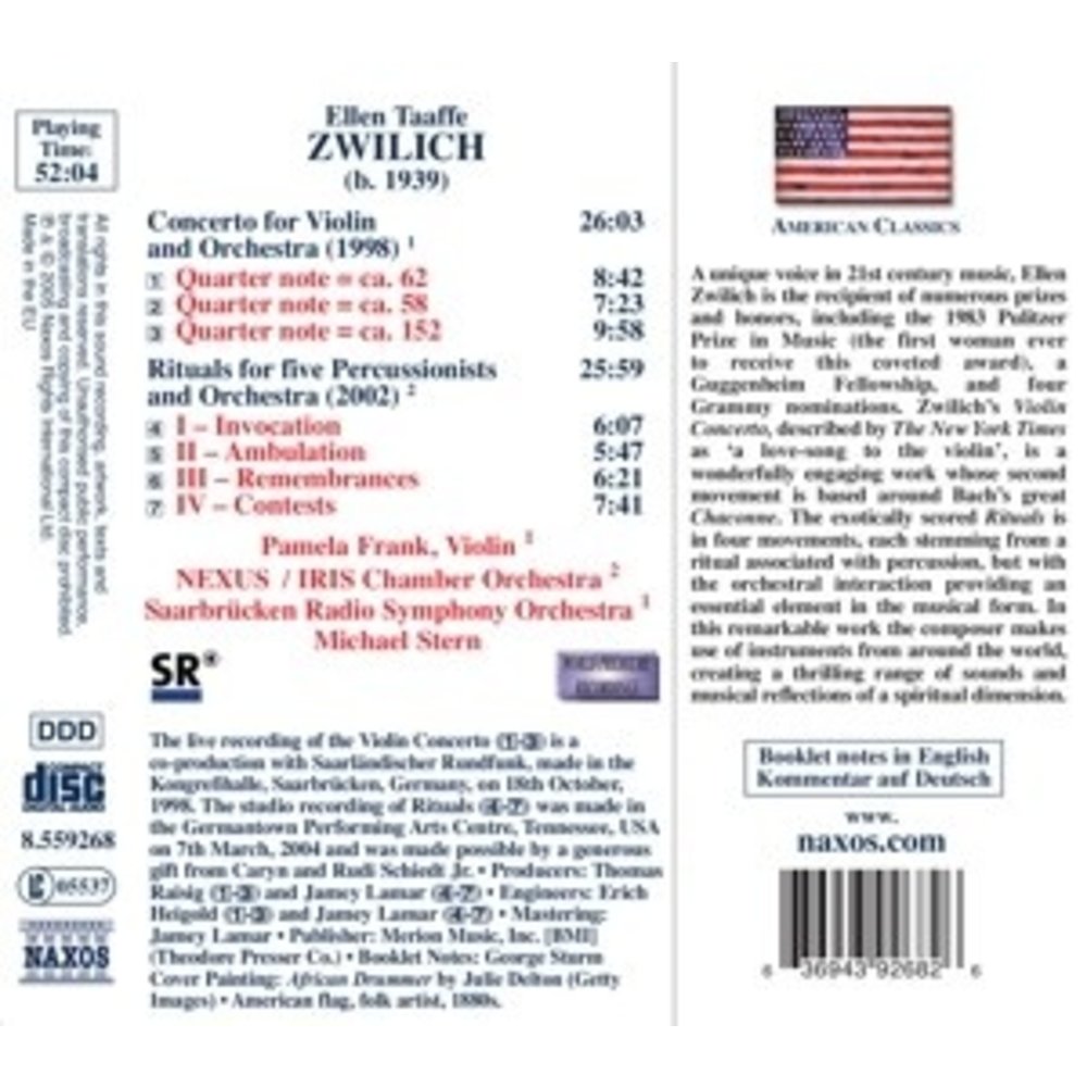 Naxos Zwilich: Violin Concerto / Rit