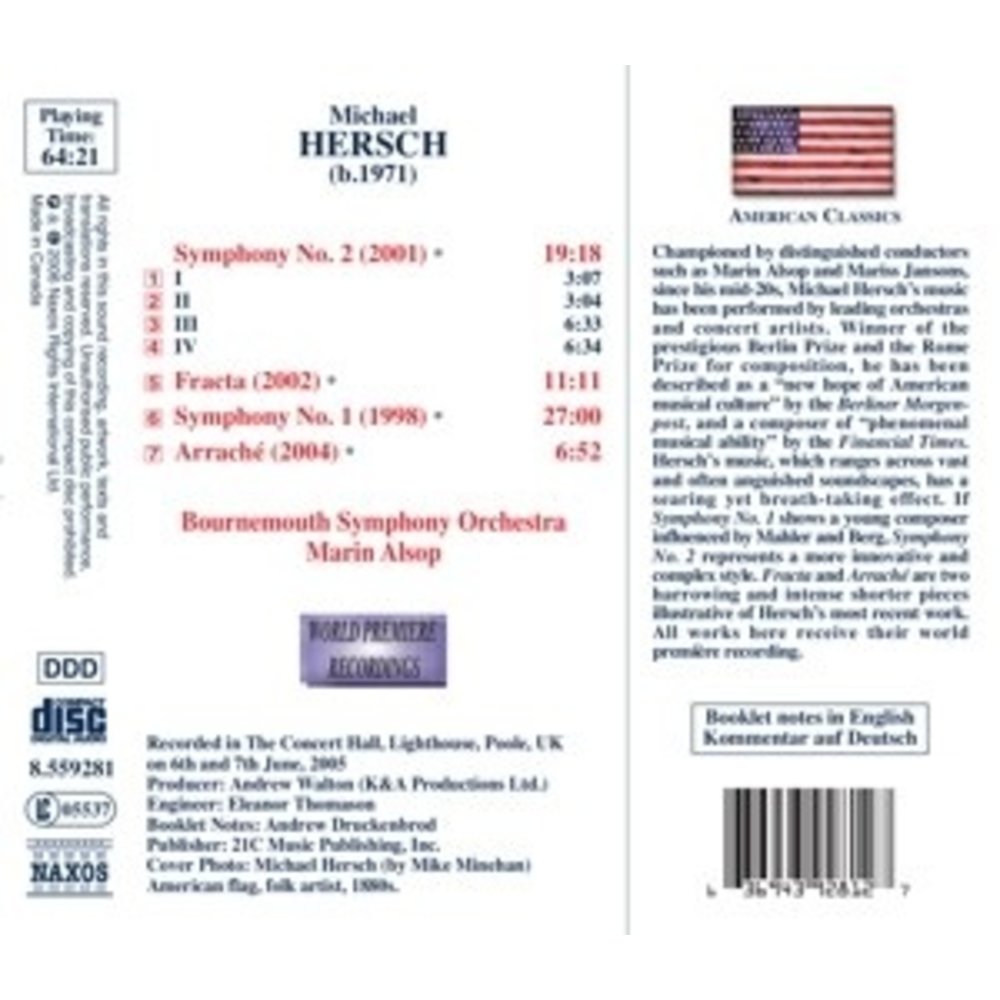 Naxos Hersch:symphonies 1&2