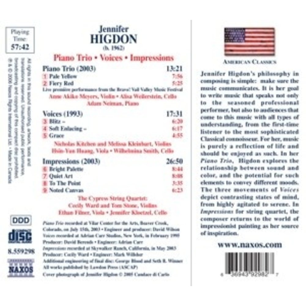 Naxos Piano Trio, Voices, Impression