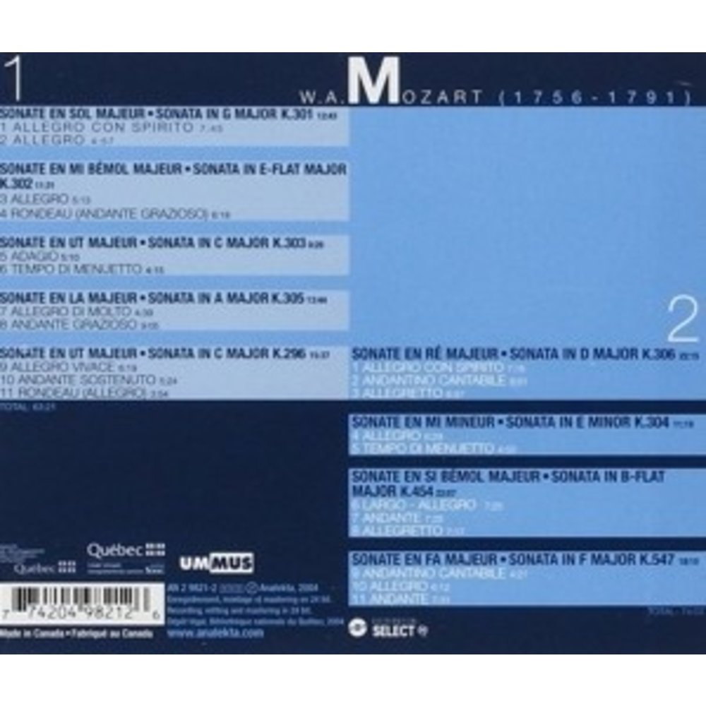 Mozart: Complete Sonatas For F