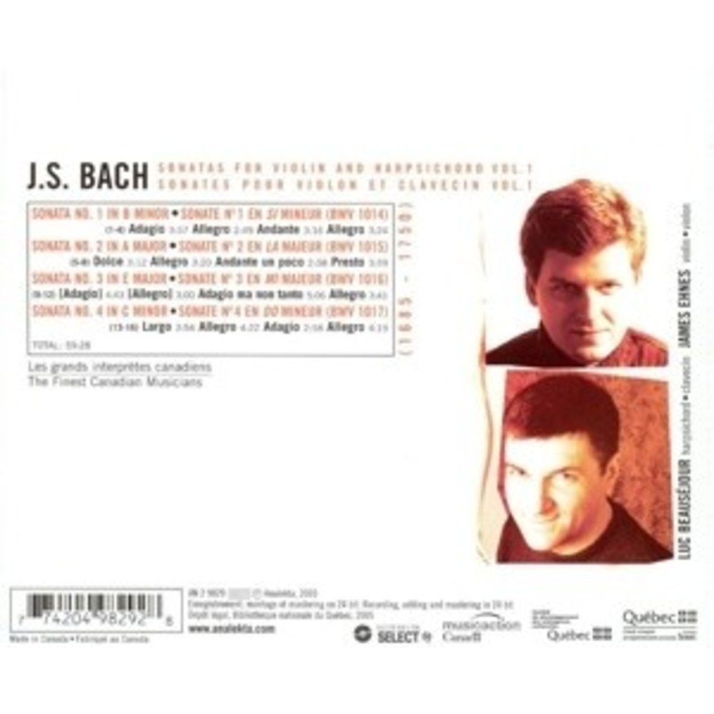J.s. Bach: Sonatas For Violin