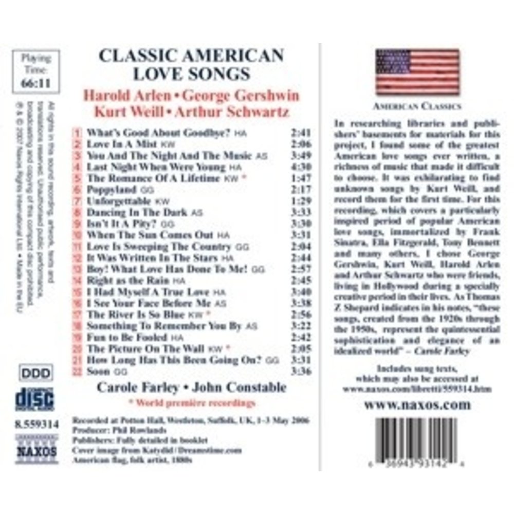 Naxos Arlen/Gershwin/Weill/Schwartz