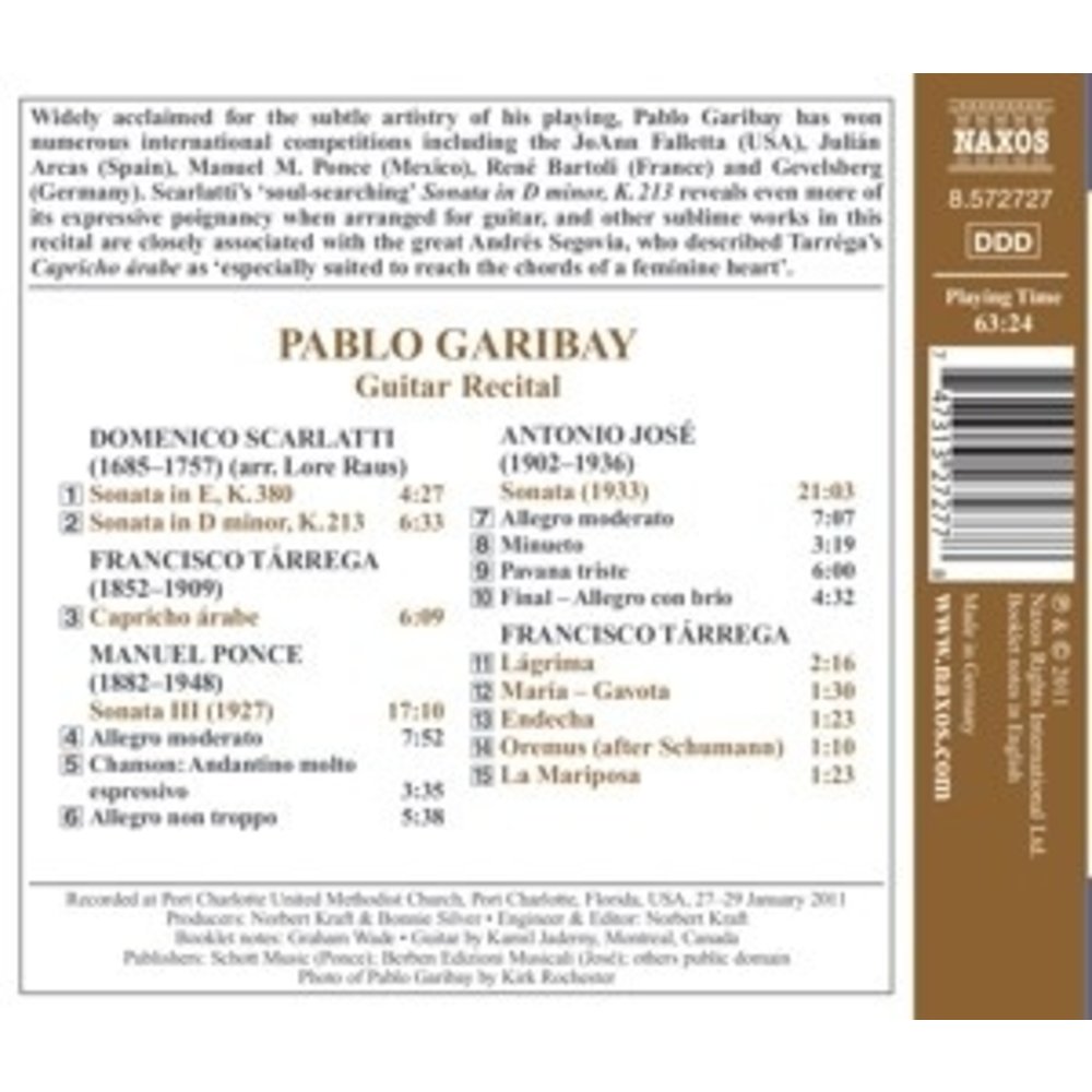 Naxos Garibay: Guitar Recital