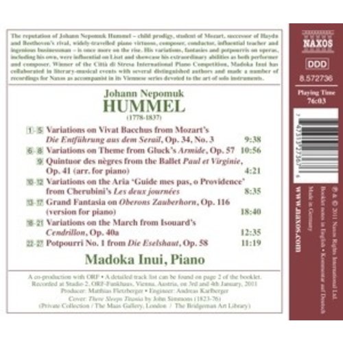 Naxos Hummel: At The Opera