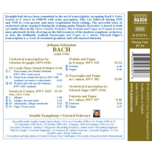 Naxos Bach: Orchestral Transcriptions