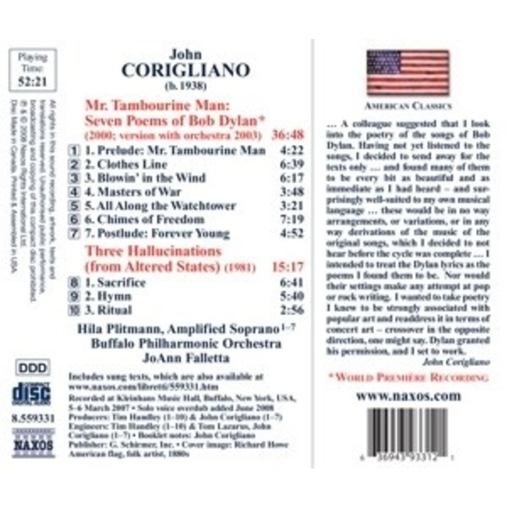 Naxos Corigliano: Mr.tambourine Man