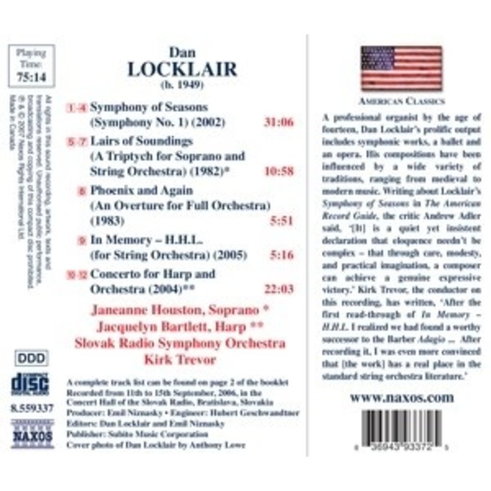 Naxos Locklair: Symphony Of Seasons