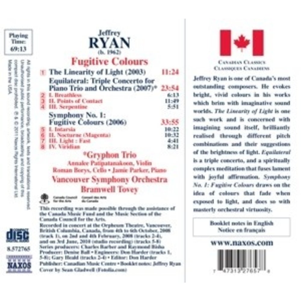 Naxos Ryan: Fugutive Colours