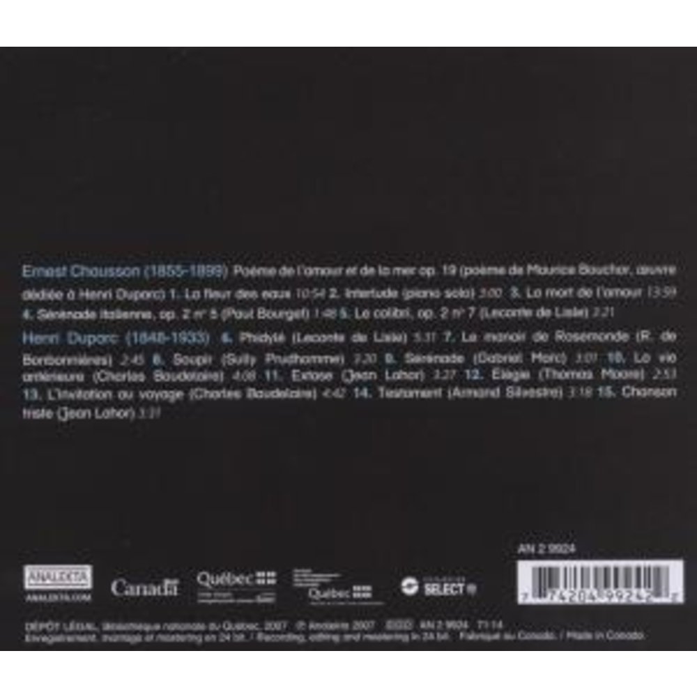 Chausson, Duparc: Poem Of Love