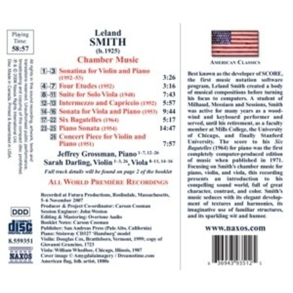 Naxos Leland Smith: Chamber Music