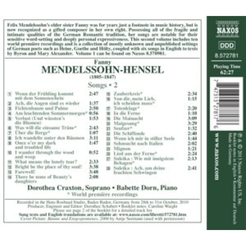 Naxos Hensel: Songs Vol.2