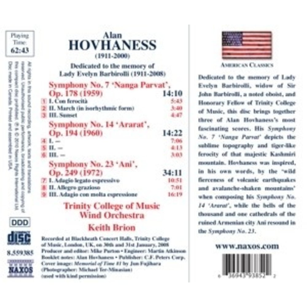 Naxos Hovhaness: Symphonies 7,14+23