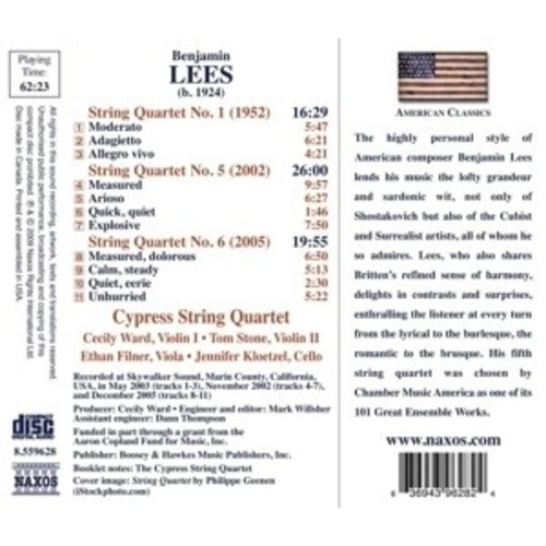 Naxos Lees: String Quartets 1,5+6