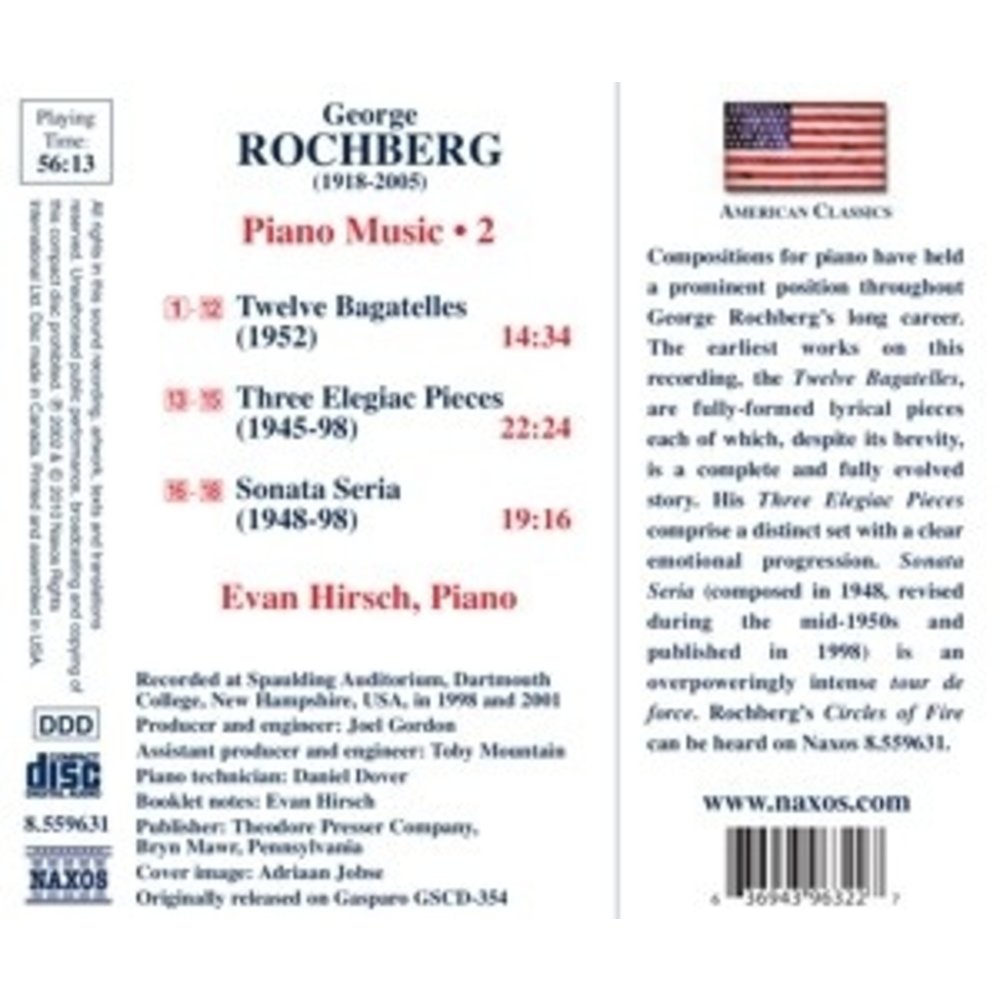 Naxos Rochberg: Piano Music 2