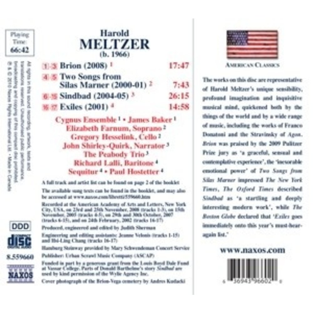 Naxos Meltzer: Brion/Sindbad/Exiles