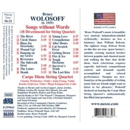 Naxos Wolosoff: Songs Without Words