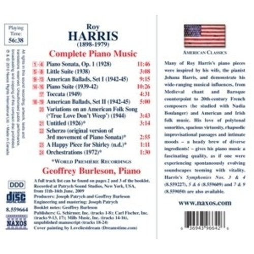 Naxos Harris: Complete Piano Music