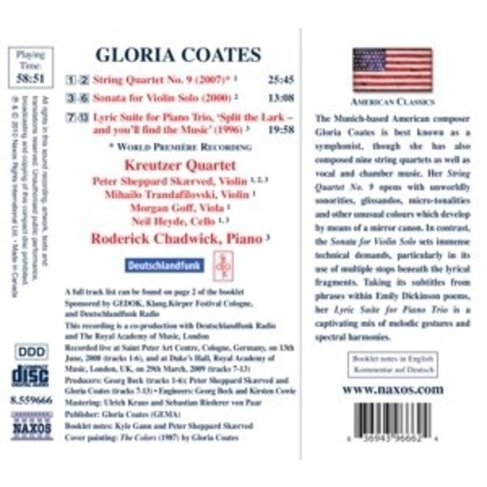 Naxos Coates: String Quartet No.9