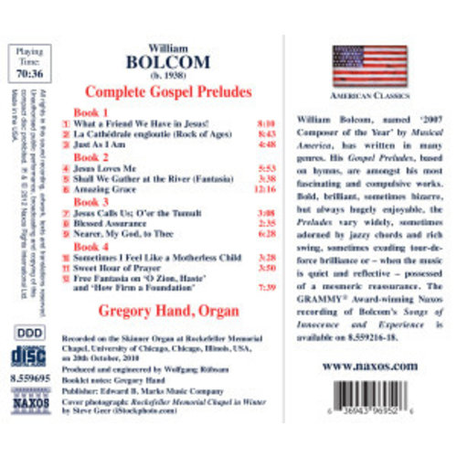 Naxos Bolcom: Compl.gospel Preludes
