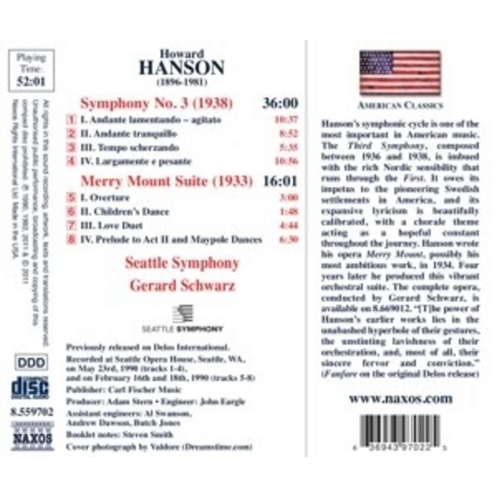 Naxos Hanson: Symphony No.3
