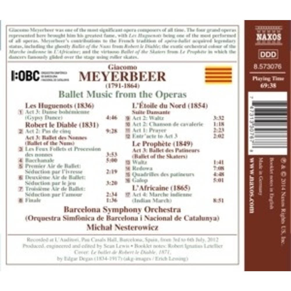 Naxos Ballet Music From Les Huguenots, Robert Le Diable,