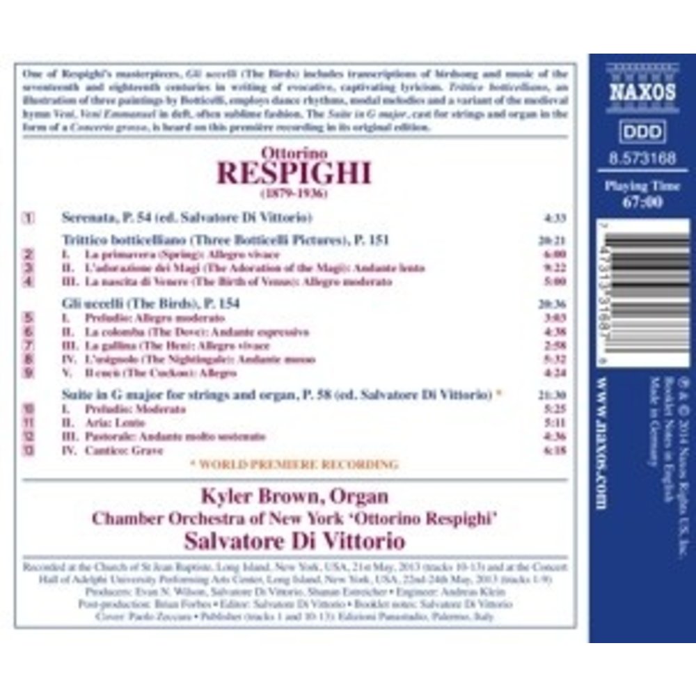 Naxos Trittico Botticelliano, Serenade For Small Orchest