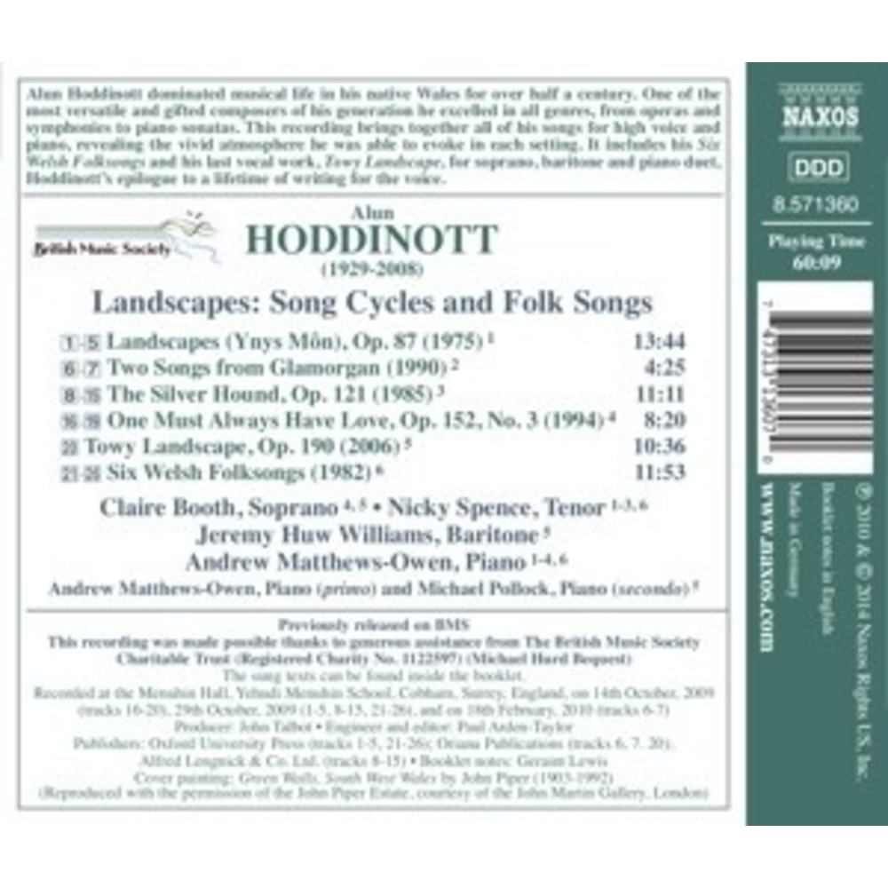 Naxos Landscapes; Song Cycles And Folksongs