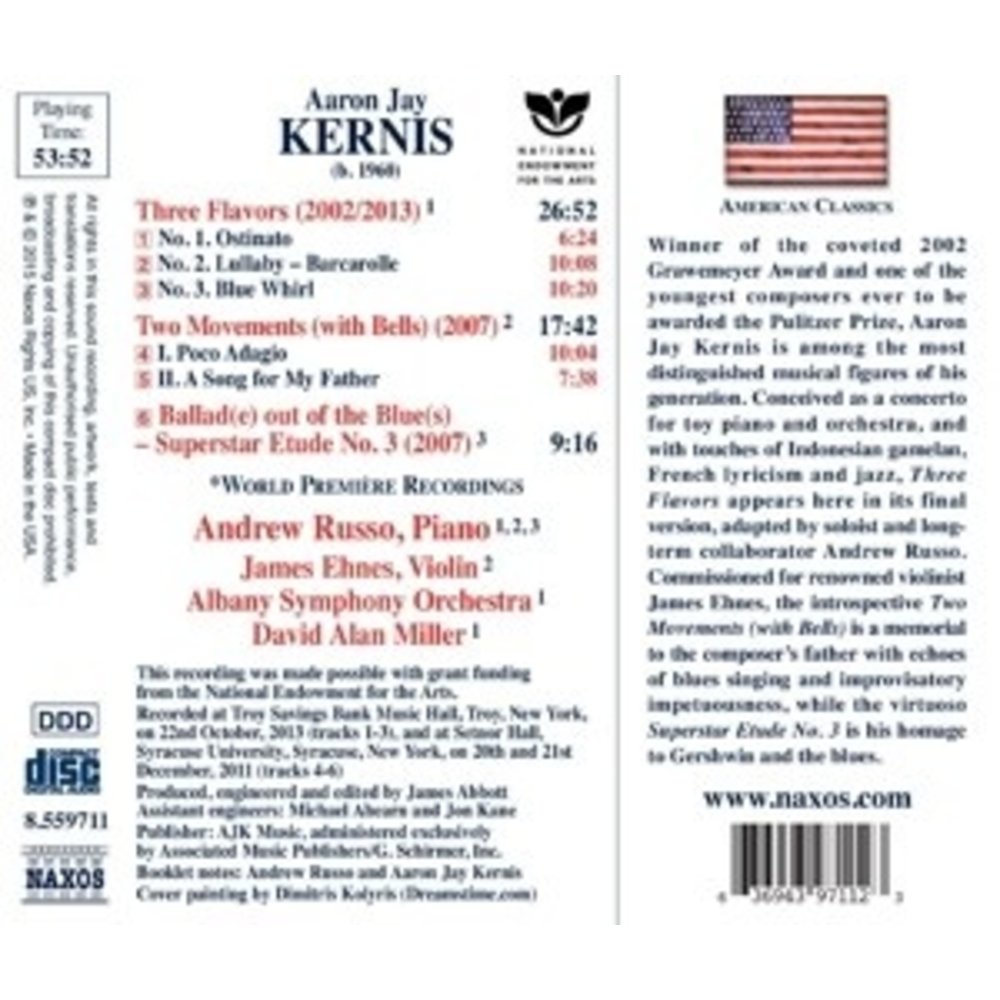 Naxos Three Flavors . Two Movements (With Bells) For Vio