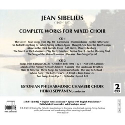 Ondine Complete Works For Mixed Choir