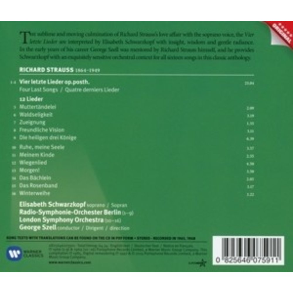 Erato/Warner Classics Vier Letzte Lieder