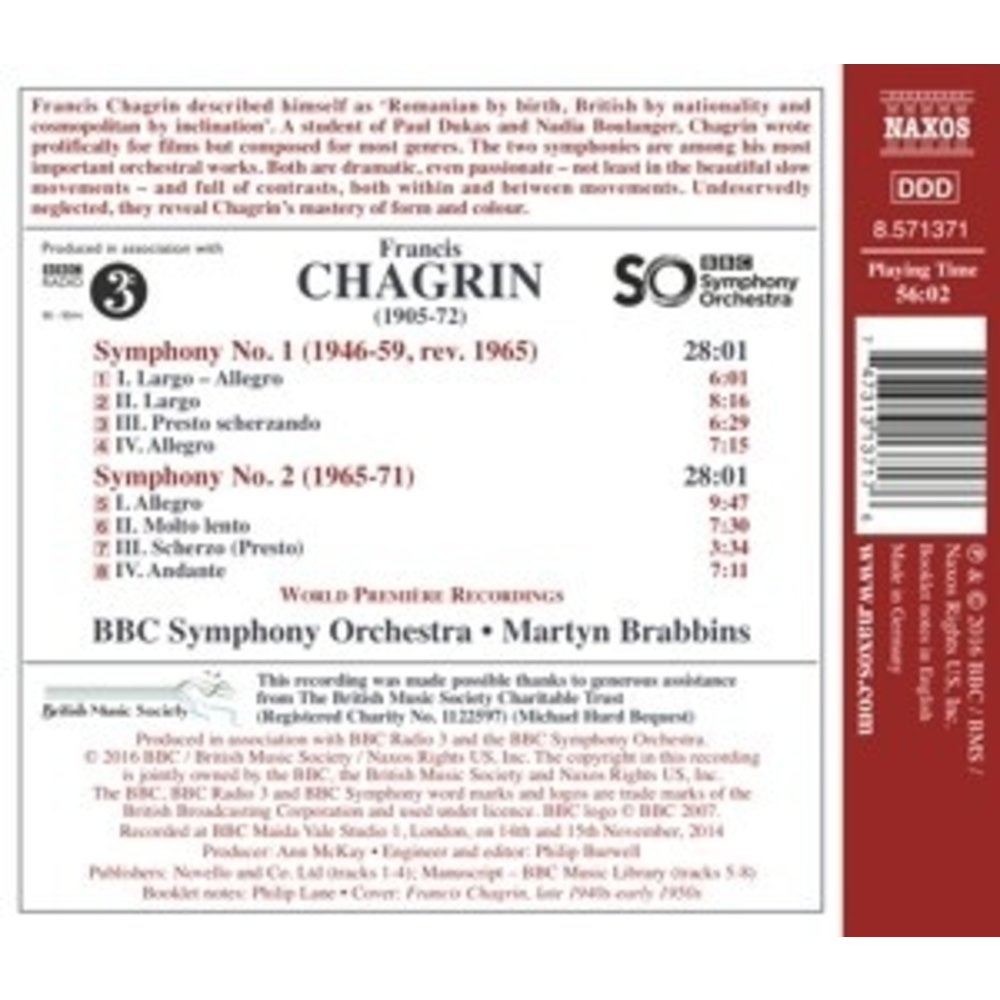 Naxos Symphonies Nos.1 And 2