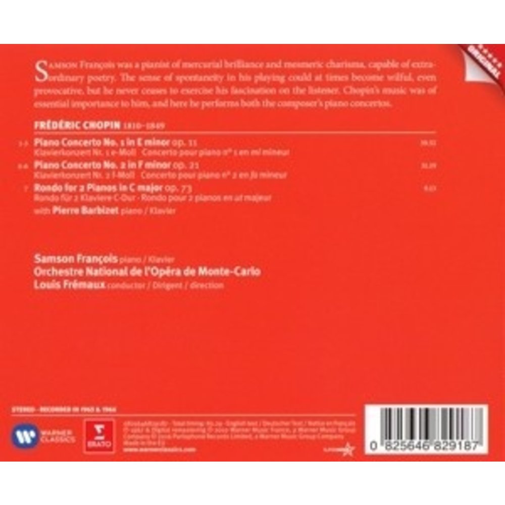 Erato/Warner Classics Chopin: Piano Concertos 1 & 2