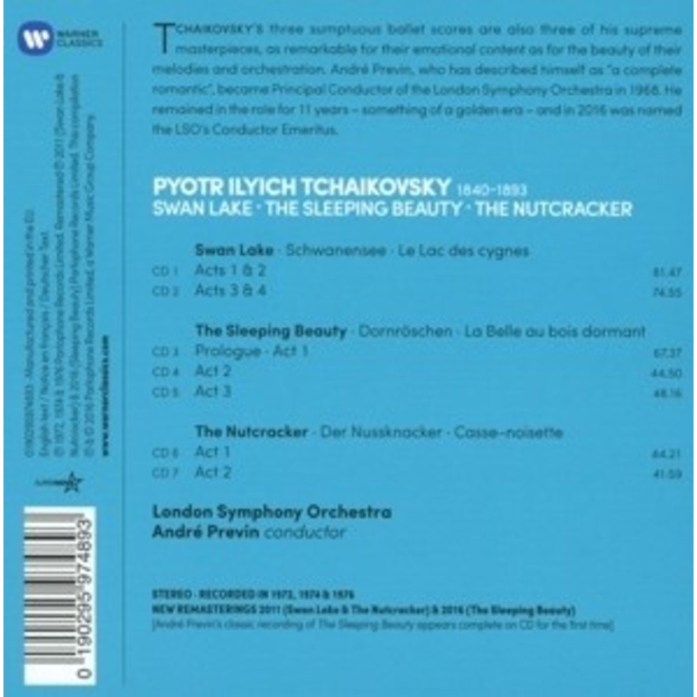Erato/Warner Classics Tchaikovsky: 3 Ballets