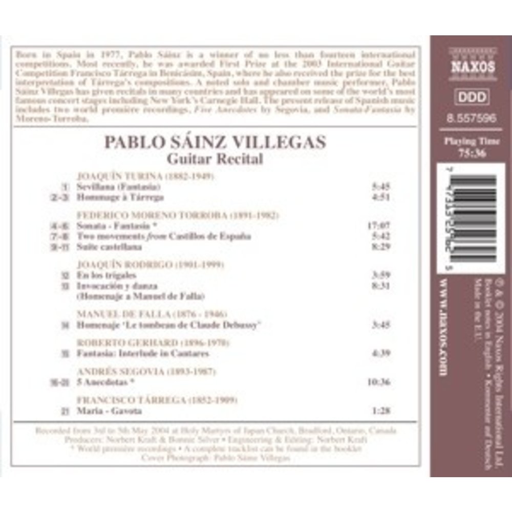 Naxos Pablo Sainz Villegas:guitar Re
